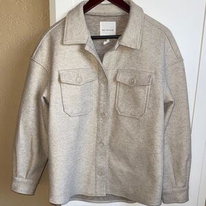 AVEC LES FILLES Jacket Fleece Boyfriend Shacket Minimal Classic S